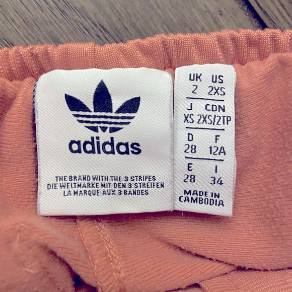 Salmon Pink Adidas Originals Shorts - Picture 3 of 3